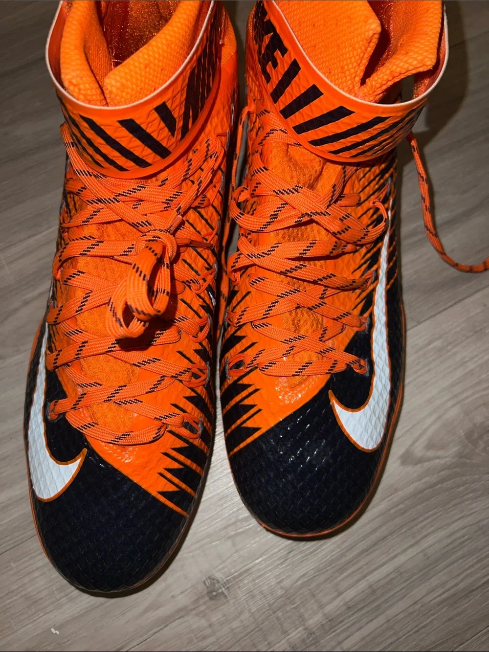 Nike Mens Lunarbeast Elite Orange Football Cleats NikeSkin 847588-410 Sz 14 NWOT